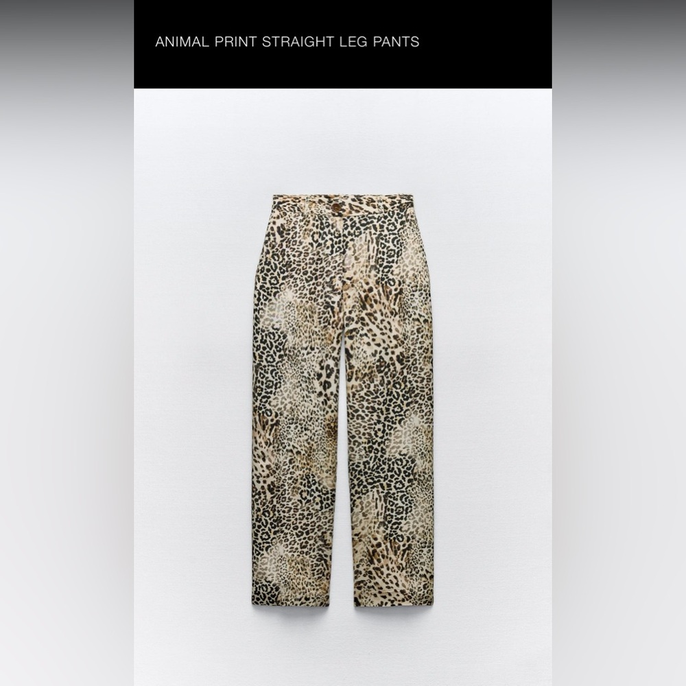 Brand New Size XL
New ZARA Animal Print Straight leg pants - Picture 4 of 8